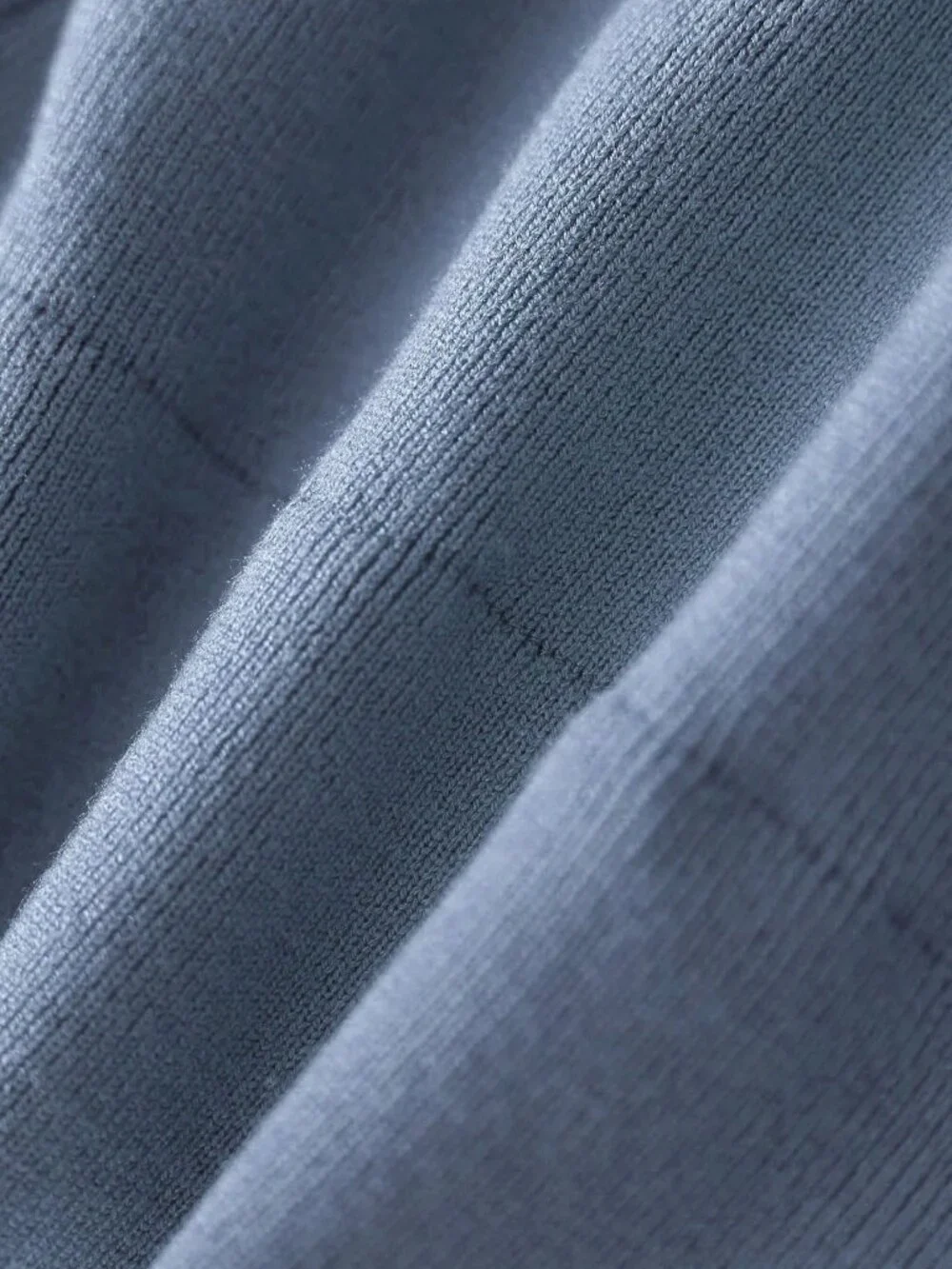 Blue Casual Women's Elegant Color Block Pleated Sweater